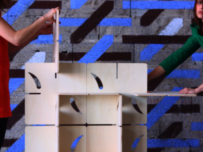 Assemblage Paravent-étagère_Motif-Design